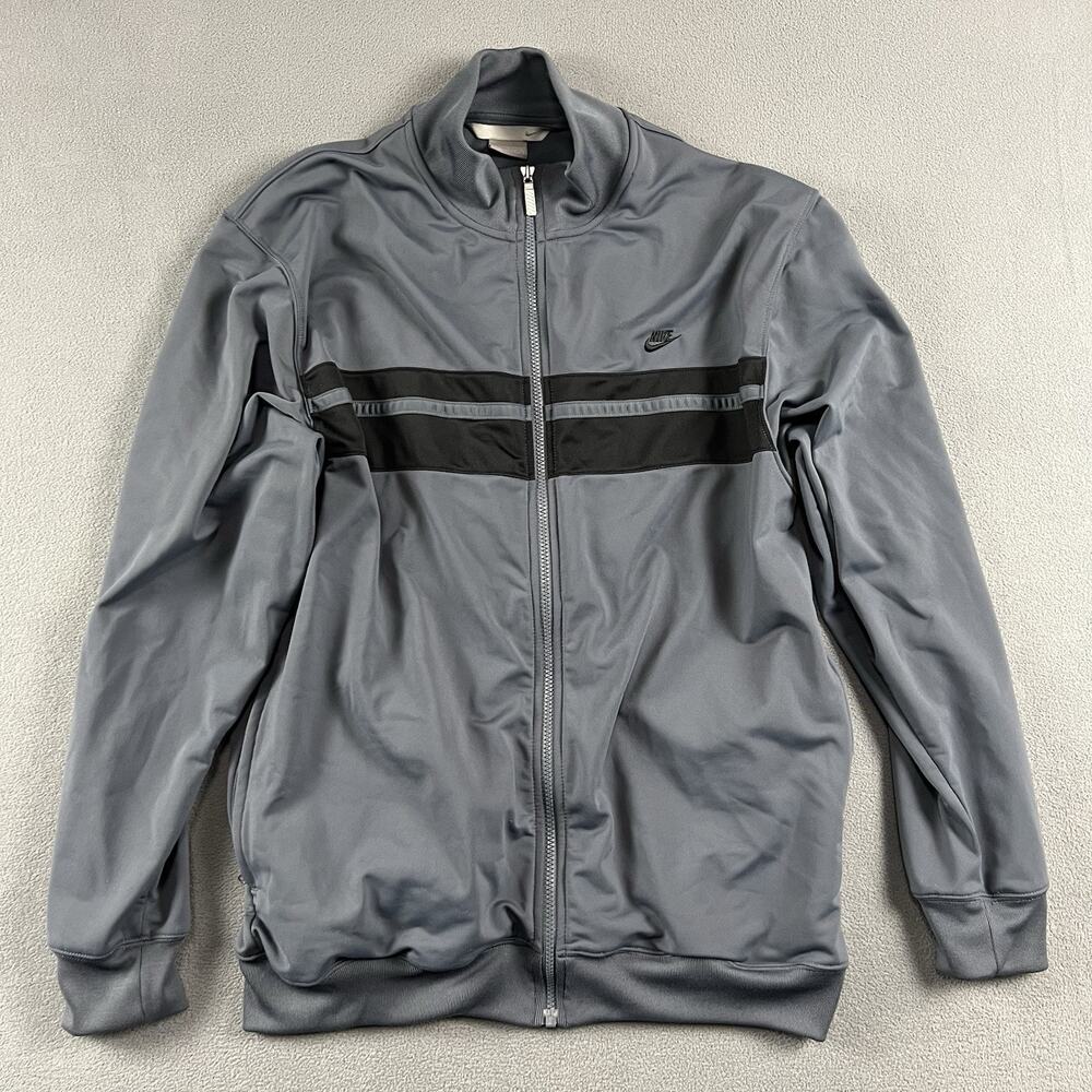 Vintage Nike Track Jacket Mens Large Full Zip Athletic Silver Tag Outdoor